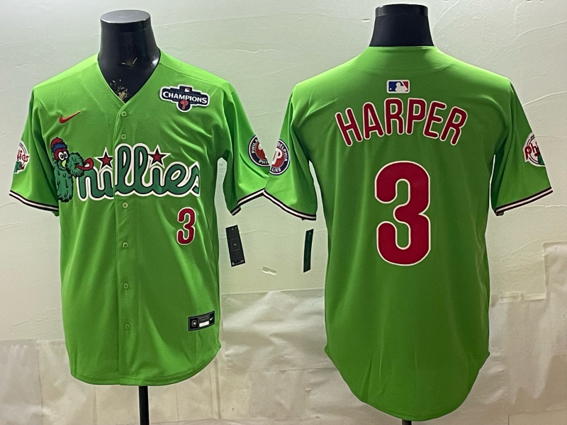 Men 2026 Philadelphia Phillies #3 Harper green Game Nike MLB Jersey 0401002->san francisco giants->MLB Jersey